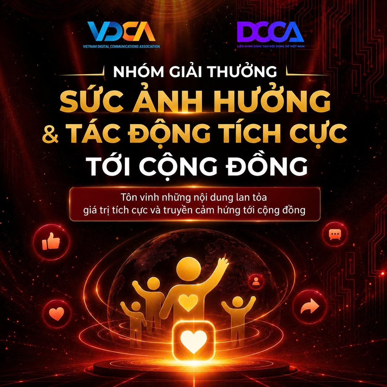 VCA 2026 - Nhóm Giải thưởng tôn vinh Sức ảnh hưởng và tác động tích cực tới cộng đồng