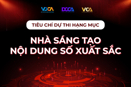 VCA 2024 - Tiêu chí dự thi Hạng mục Nhà sáng tạo nội dung số Xuất sắc