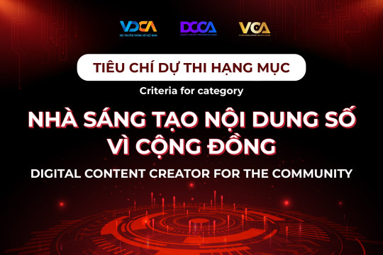 VCA 2024 - Tiêu chí dự thi Hạng mục Nhà sáng tạo nội dung số Vì cộng đồng